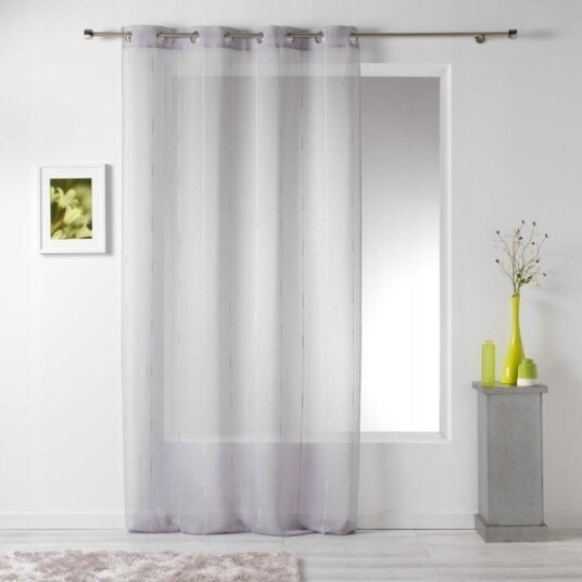 Douceur D`Interieur Gardin Med Ringer Grå Linahe 140 X 260 Cm