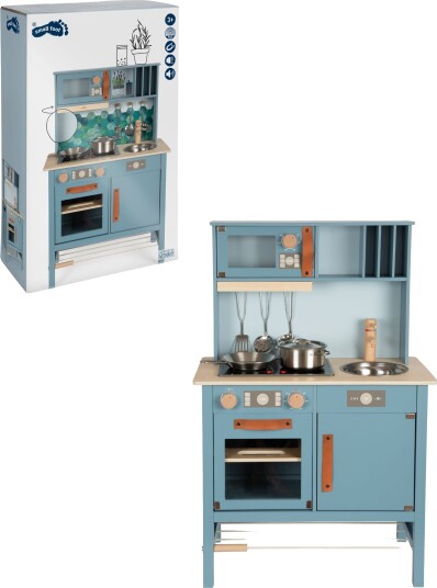 Small Foot - Wooden Children's Kitchen Blue 7dlg.