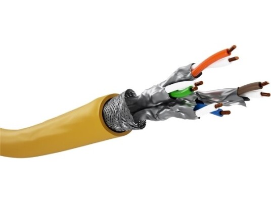 Goobay Ghmt-Sertifisert Cat 8.1 Installasjonskabel S/Ftp (Pimf) Gul (61128)