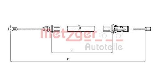 Tautrekk, håndbremse METZGER 10.6854