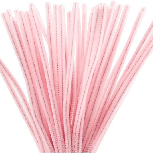 Piperenser L: 30 cm tykkelse 6 mm rosa 50 stk./ 1 pk.