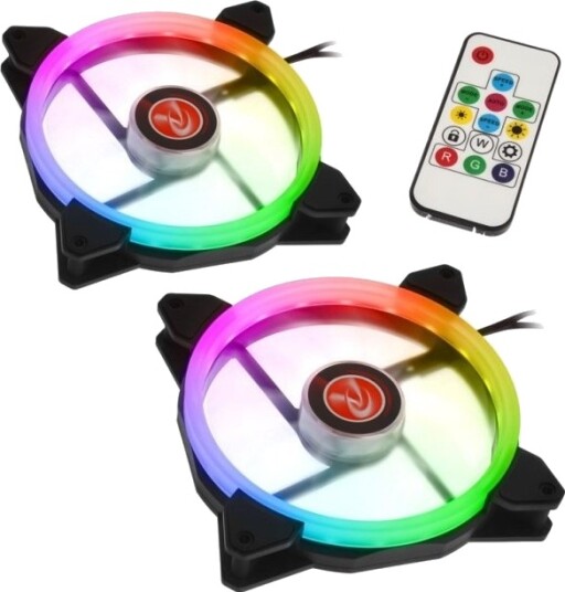 Raijintek Iris 14 Rainbow Rgb Led Kabinettvifter 2-Delt Sett Med Kontroller 140mm Raijintek Iris 14 Rainbow Rgb Led Kabinettvifter 2-Delt Sett Med Kontroller 140mm
