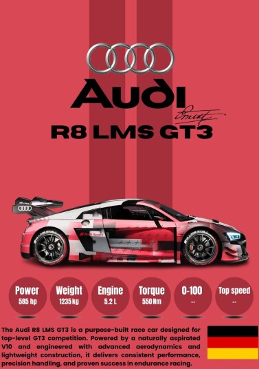 Plakat Audi R8 LMS GT3