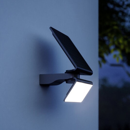 XSolar L-S One LED-solcellelampe, antrasitt, sensor – STEINEL - Plast - Kantet