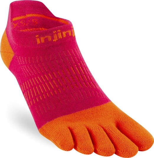 Injinji Women's Run Lightweight No-Show Chili M/L, Chili