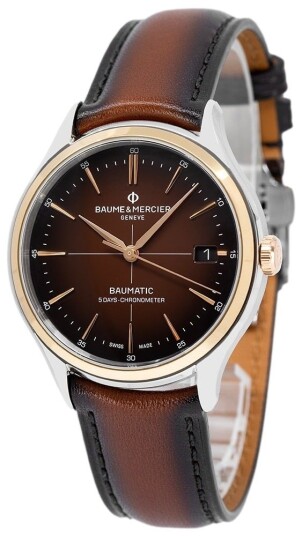 Baume & Mercier Herreklokke M0A10713 Clifton Brun/Lær Ø40 mm Baume & Mercier Herreklokke M0A10713 Clifton Brun/Lær Ø40 mm
