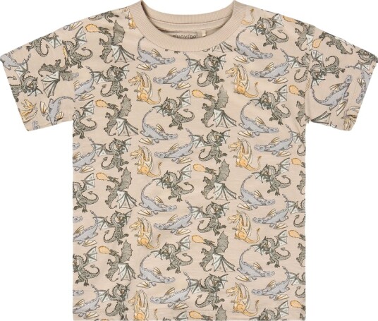 Minymo T Shirt Ss Aop   Cream   116