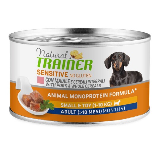 Trainer Natural Sensitive Natural Trainer Sensitive No Gluten Small & Toy Adult 12 X 150 G Med Svinekjøtt Og Fullkorn Trainer Natural Sensitive Natural Trainer Sensitive No Gluten Small & Toy Adult 12 X 150 G Med Svinekjøtt Og Fullkorn