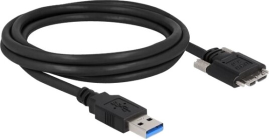 Delock Usb Kabel Usb Type A Hann Til Micro Usb Type B Hann Usb 3.0 2 M Tommelskruer Svart
