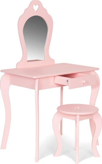 Stor sminkebord for barn med speil fra ECOTOYS Stor sminkebord for barn med speil fra ECOTOYS
