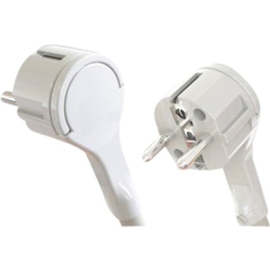 Namron Støpsel Flat Mini M/jord Hvit Namron Støpsel Flat Mini M/jord Hvit
