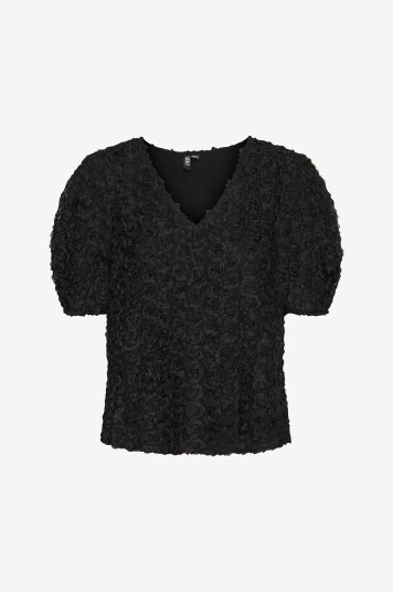 Pieces Topp pcNolia SS Top Svart