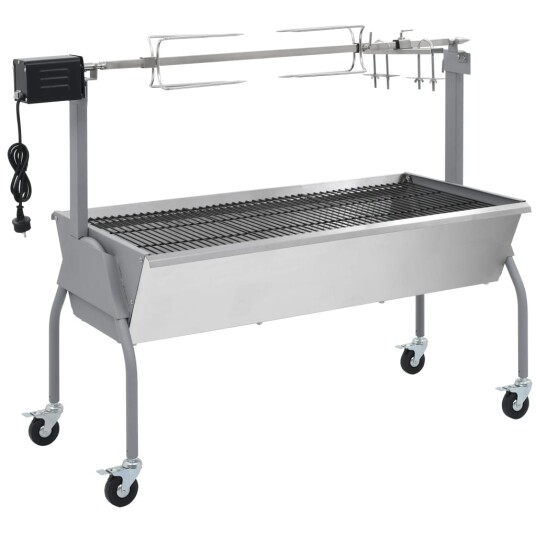 Steke Grill med Spit og elektrisk motor
