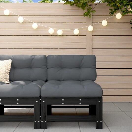 Hagemidtsofa svart heltre furu 825615