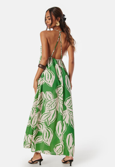 ONLY Onlalma life poly chole long dress Green/Patterned XL