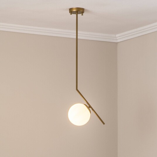 Pendellampe i glass Dolunay Opviq dimbar Messing / gull Stue / spisestue Metall Moderne