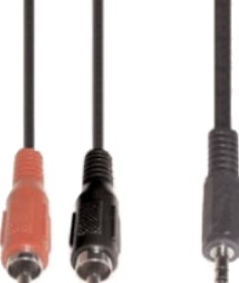 E+P B 113/2 2 X Rca Hankjønn 3.5Mm Hankjønn 2,5 M Sort