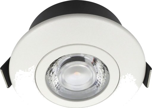 Nordtronic Low Profile Flexible downlight Ø7,5 cm DTW hvit