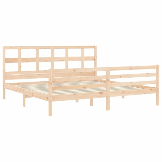 Sengeramme med hodegavl 200x200 cm heltre 3194851