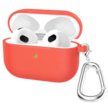 AirPods 3 Silikondeksel med Nøkkelring A060   Rød