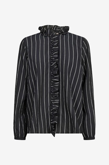 MOS MOSH Bluse mmBilly Stripe Shirt Grå MOS MOSH Bluse mmBilly Stripe Shirt Grå