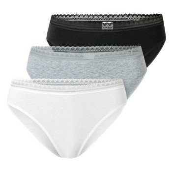 Schiesser Truser 3P Modern Lace Rio Briefs Mixed bomull 48 Dame