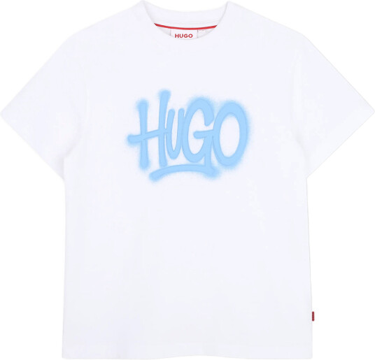 Hugo Kids Short Sleeves Tee Shirt White 152 Hugo Kids Short Sleeves Tee Shirt White 152