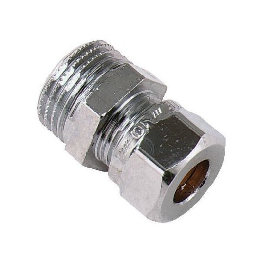 Vatette FG032043420 Klemringkobling rett, forkrommet, utv. gjenge 12 mm x G10