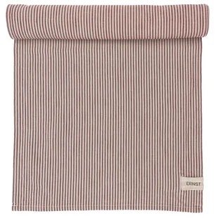 Ernst Bordløper Striper 45x150 cm Rød / Beige