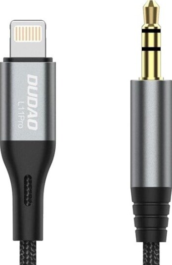 Dudao L11PRO Lightning to Mini Jack 3.5mm Audio Cable 1m Gray