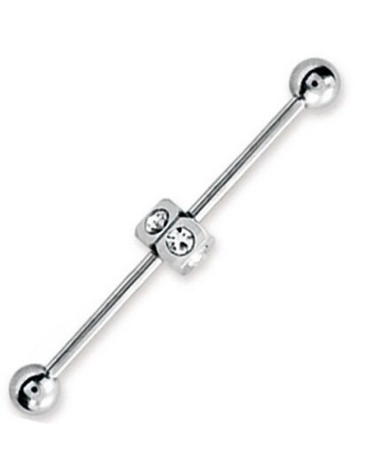 Sparkling DiamondSølvfarget Ørebarbell