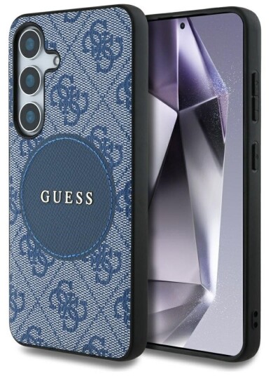 Guess Classic Logo deksel for Samsung Galaxy S25   MagSafe kompatibel Blå