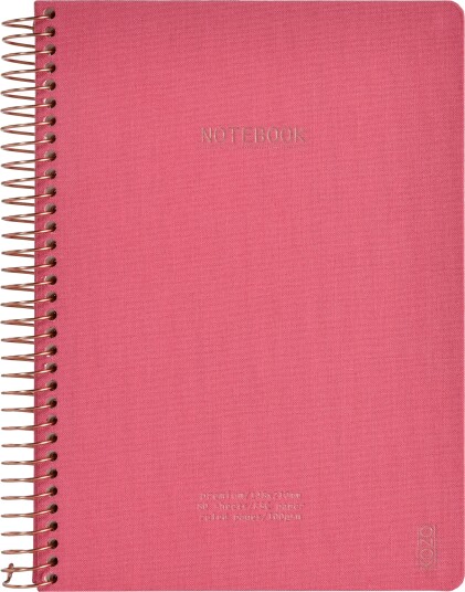 Kozo Notatbok M/spiral Premium A5 Guava Pink Kozo Notatbok M/spiral Premium A5 Guava Pink