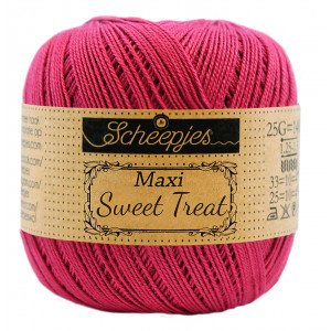Scheepjes Maxi Sweet Treat Garn Unicolor 413 Kirsebær
