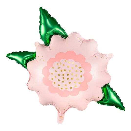 PartyDeco Folieballong Blomst Rosa