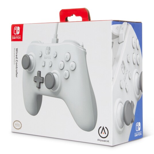 PowerA Nintendo Switch USB kablet kontroller (hvit)