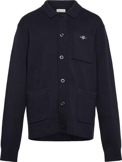 Gant Kids Knitted Shirt - EVENING BLUE - 152