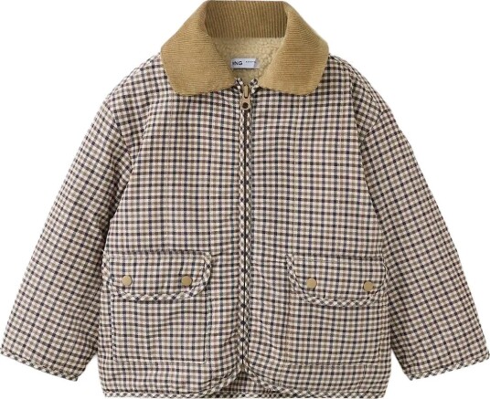 Mango Checked Pocket Jacket - BROWN - 12-18M