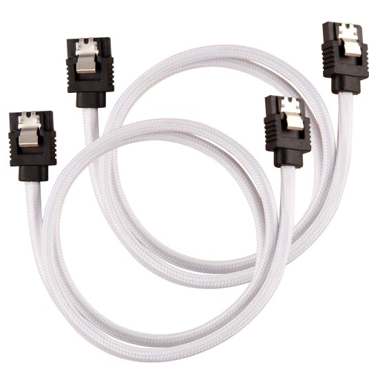 Corsair SATA Data Kabel 60 cm, Premium Sleeved, Hvit