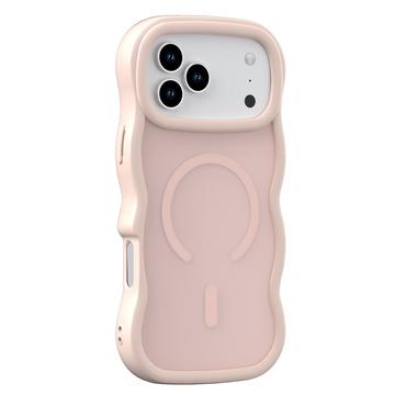 iPhone 17 Pro Bølgekant magnetisk hybrid deksel Rosa