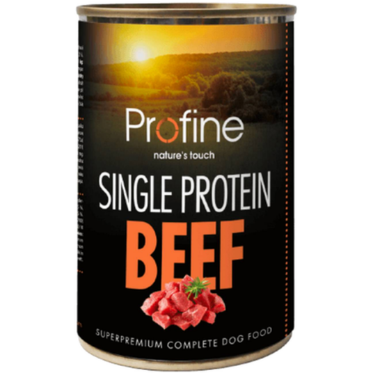 Dog Single Protein Beef 400G X 6 Hund Våtfôr Profine