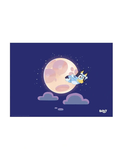 Poster & Frame Bluey Moon & Stars Navy 50x70cm