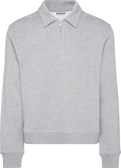 Weekday Quarter Zip Sweatshirt Grey M