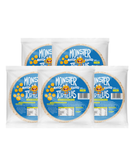 Monster Høyprotein Tortillas 5-Pack (30 lefser) Monster Høyprotein Tortillas 5-Pack (30 lefser)