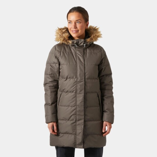 Helly Hansen Dame Aden Dun Colder Days Lang Parka Grønn L