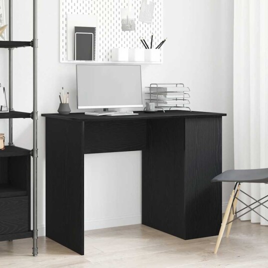 vidaXL Skrivebord svart eik 100x55x75 cm konstruert tre