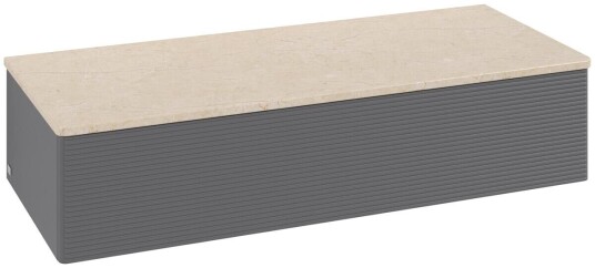 Villeroy & Boch Villeroy & Boch Antao Sideskap 120x50x26,8 cm m/lys Antrasitt/Crème