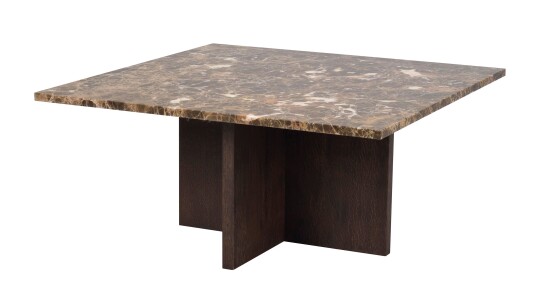 Rowico Home Brooksville sofabord Marmor/brun eik 90 x 90 cm Brun