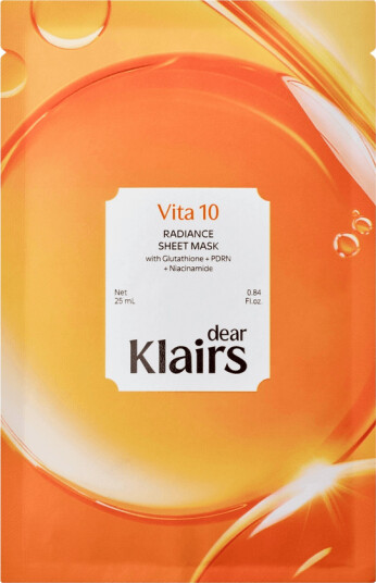 Klairs Vita 10 Radiance Sheet Mask 25ml Klairs Vita 10 Radiance Sheet Mask 25ml