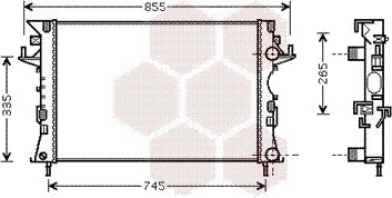 VAN WEZEL 43002290 Radiator motorkjøling